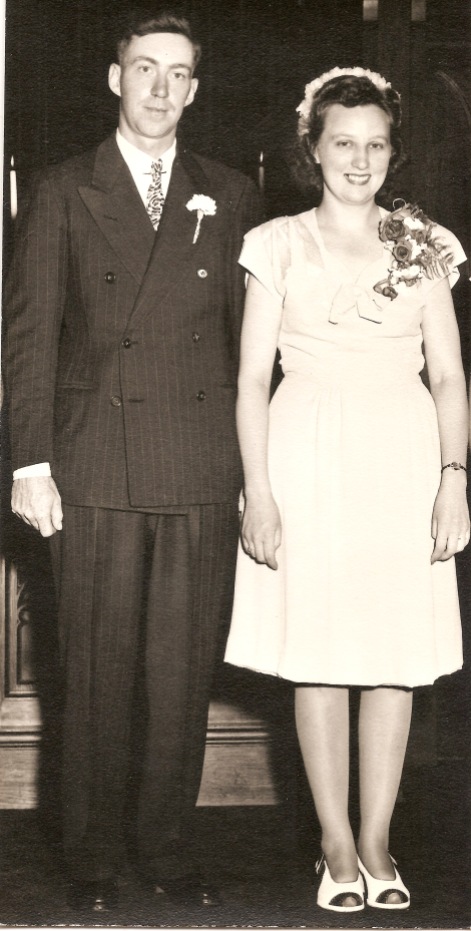 My grandparents Ed and Millie on their wedding day 70 years ago.