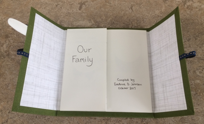 Open up the book to reveal the two family trees side by side!